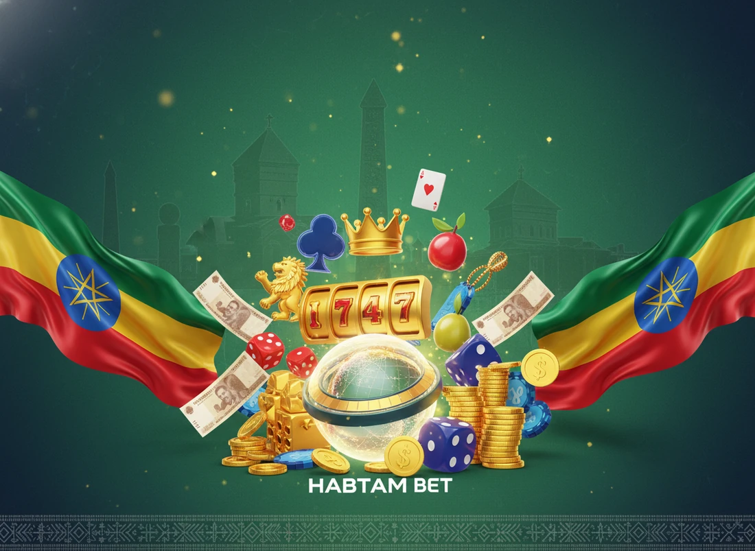 Habtam Bet platform interface displayed on desktop and mobile devices