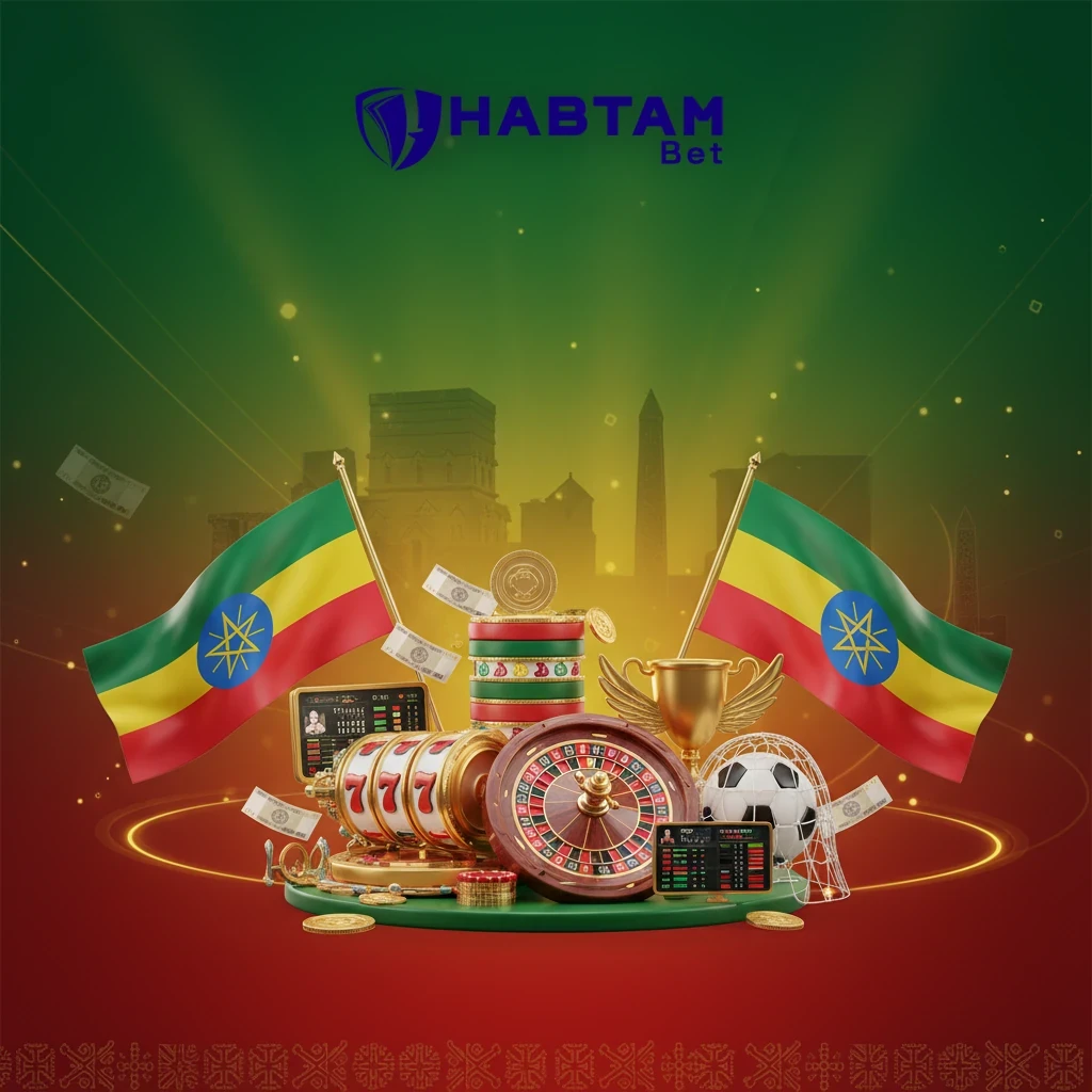 Habtam Bet gaming platform with casino and sports sections