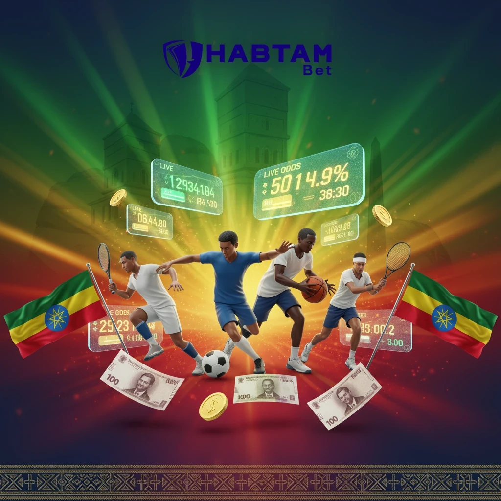 Habtam Bet sportsbook interface displaying live football betting odds